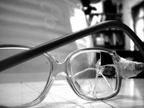 broken glasses